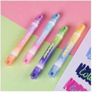 星光璀璨双头叠色4支装荧光笔