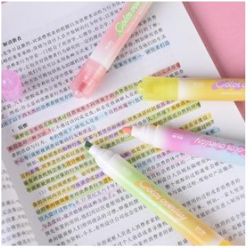 银河梦旅双头叠色4支装荧光笔