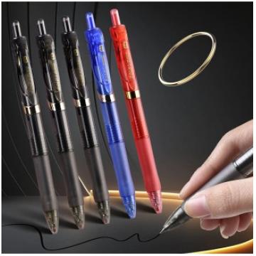 万品荟金指环斑马芯大容量CS珠头0.5中性笔