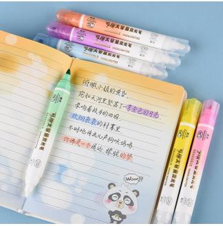 双头可擦大容量标记6色装荧光笔