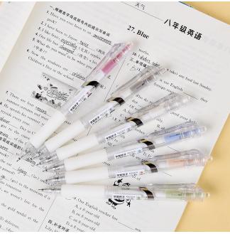 万品荟学霸搭子斑马芯大容量CS珠头0.5中性笔