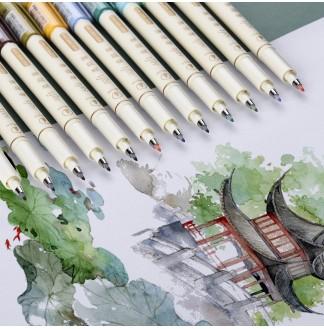 柔韵笔四季色12色套装小楷秀丽笔