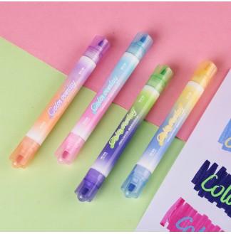 星光璀璨双头叠色4支装荧光笔