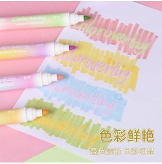 银河梦旅双头叠色4支装荧光笔