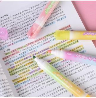 银河梦旅双头叠色4支装荧光笔