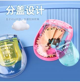 三孔大口径粗细木杆铅笔卷笔刀