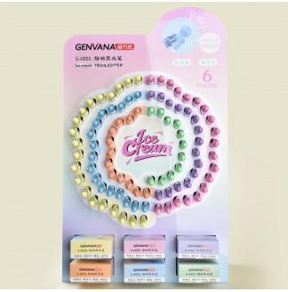 圆球按动可换芯荧光笔192支架装