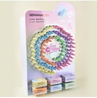 圆球按动可换芯荧光笔192支架装