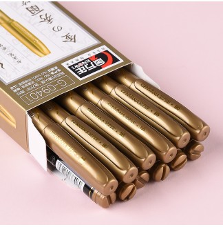 金色大楷可加墨水软头书法秀丽笔