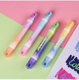 星光璀璨双头叠色4支装荧光笔